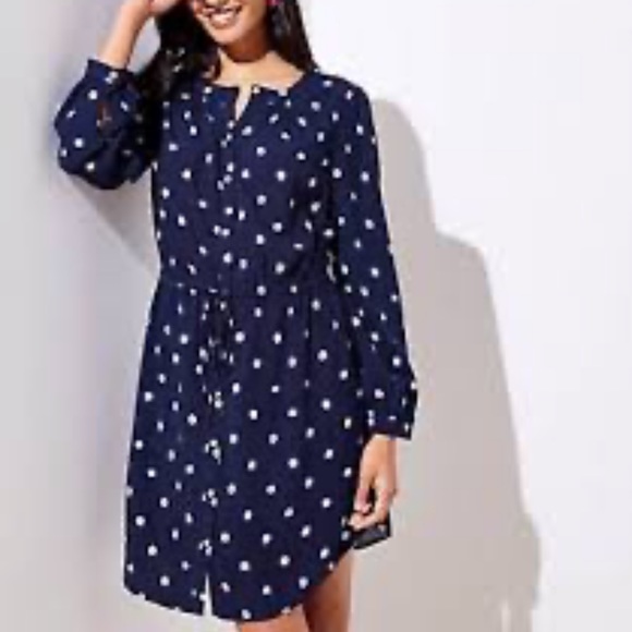 Ann Taylor Dresses & Skirts - LOFT by Ann Taylor Navy Cotton Dress